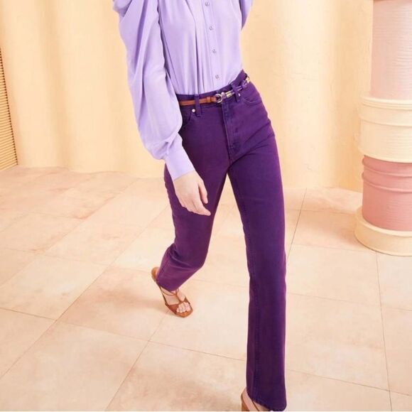 Ulla Johnson Denim - Ulla Johnson Agnes Jeans in Purple